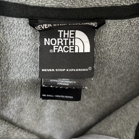 The North Face Men’s Gray Fleece Pullover Quarter Zip Size XL - Picture 3 of 5